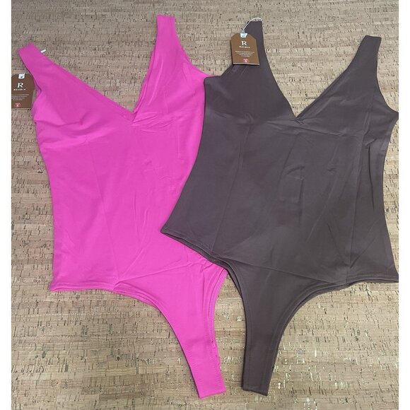 Reoria Tops - Women’s Sexy Plunge Deep V Neck Sleeveless V Backless Size Small 2 Piece Lot